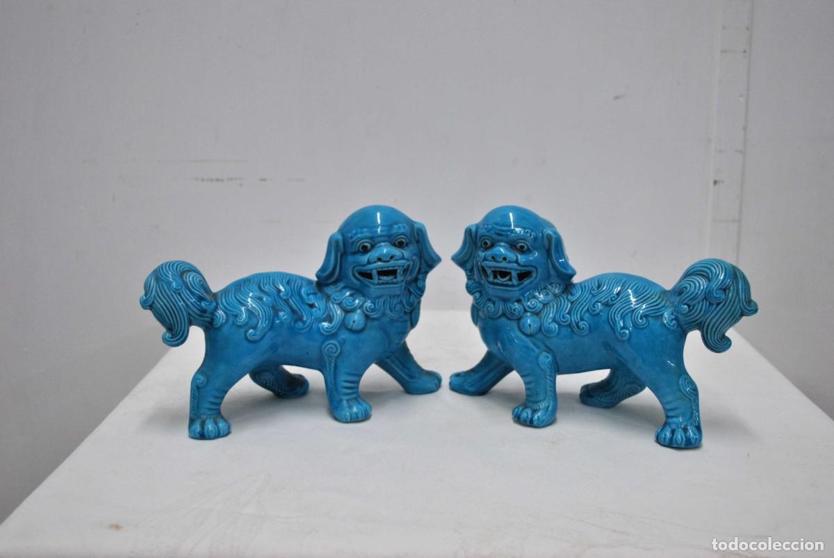Antig&uuml;edades: PAREJA DE PERROS FOO - Foto 1