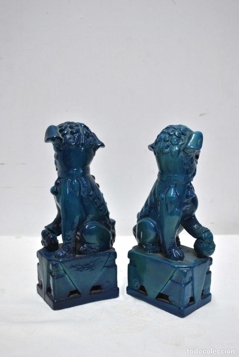 Antig&uuml;edades: PAREJA DE PERROS FOO CHINOS - Foto 6