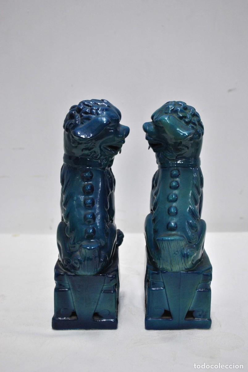 Antig&uuml;edades: PAREJA DE PERROS FOO CHINOS - Foto 7