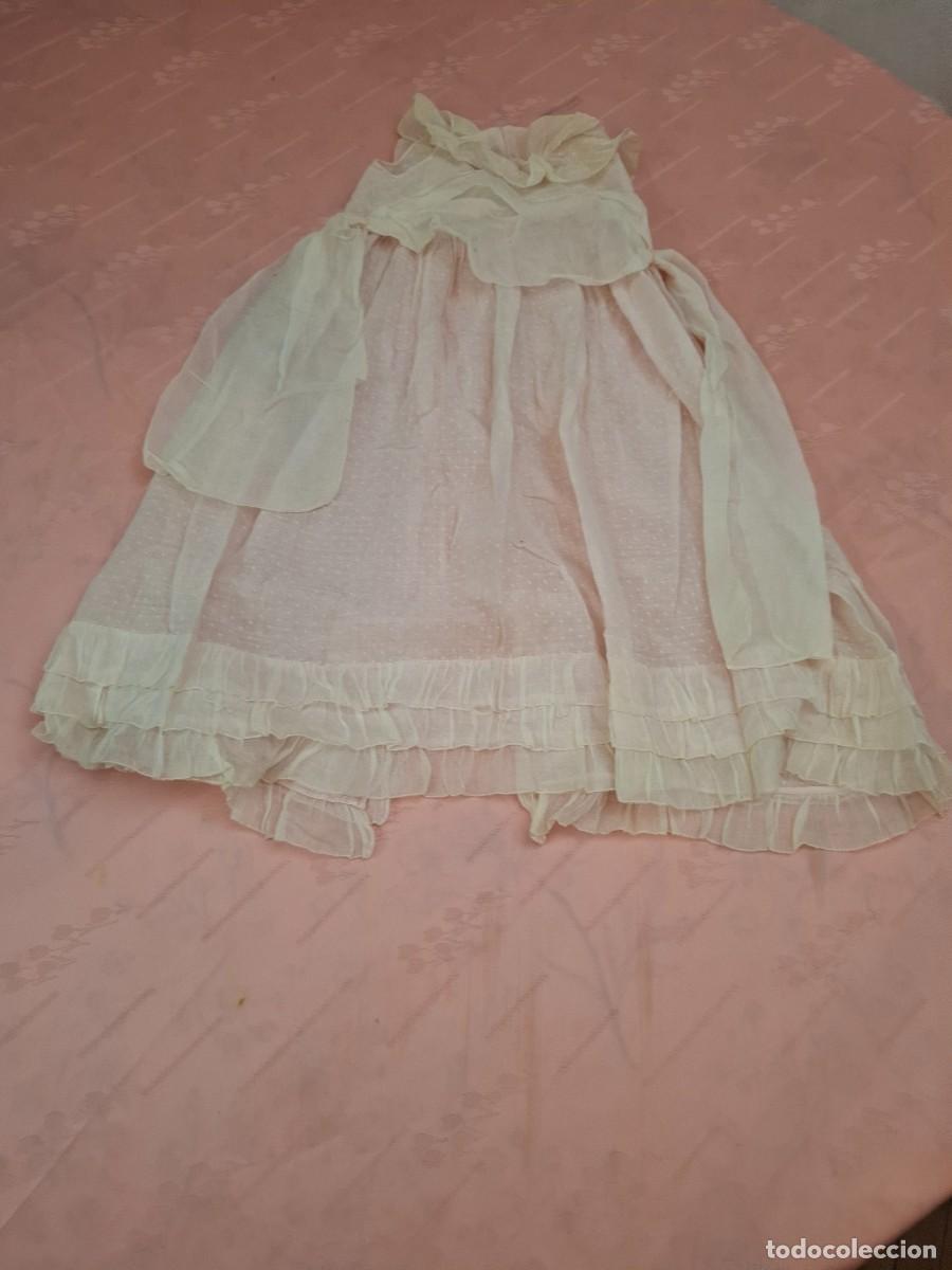 Antig&uuml;edades: VESTIDO DE PLUMETI, ALGODON Y ORGANDI, ANTIGUO - Foto 1
