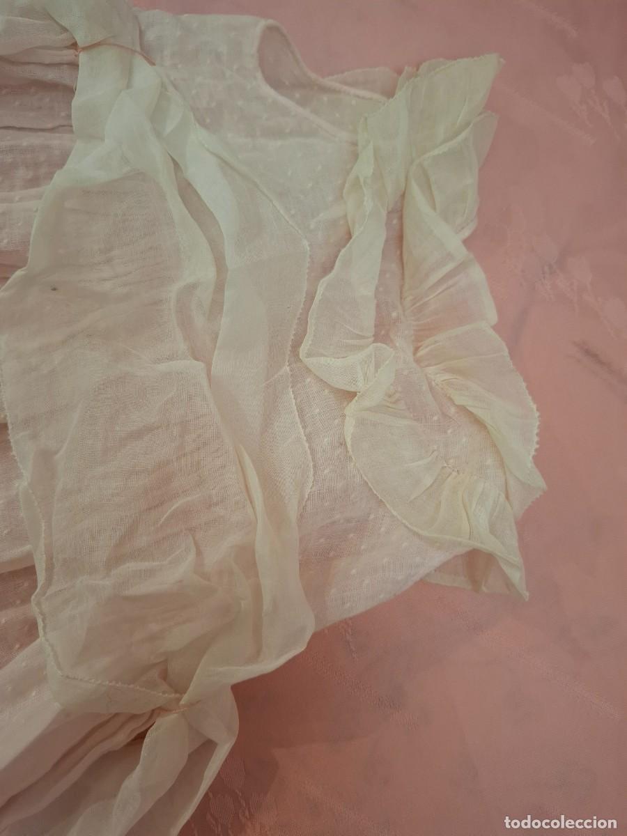 Antig&uuml;edades: VESTIDO DE PLUMETI, ALGODON Y ORGANDI, ANTIGUO - Foto 2