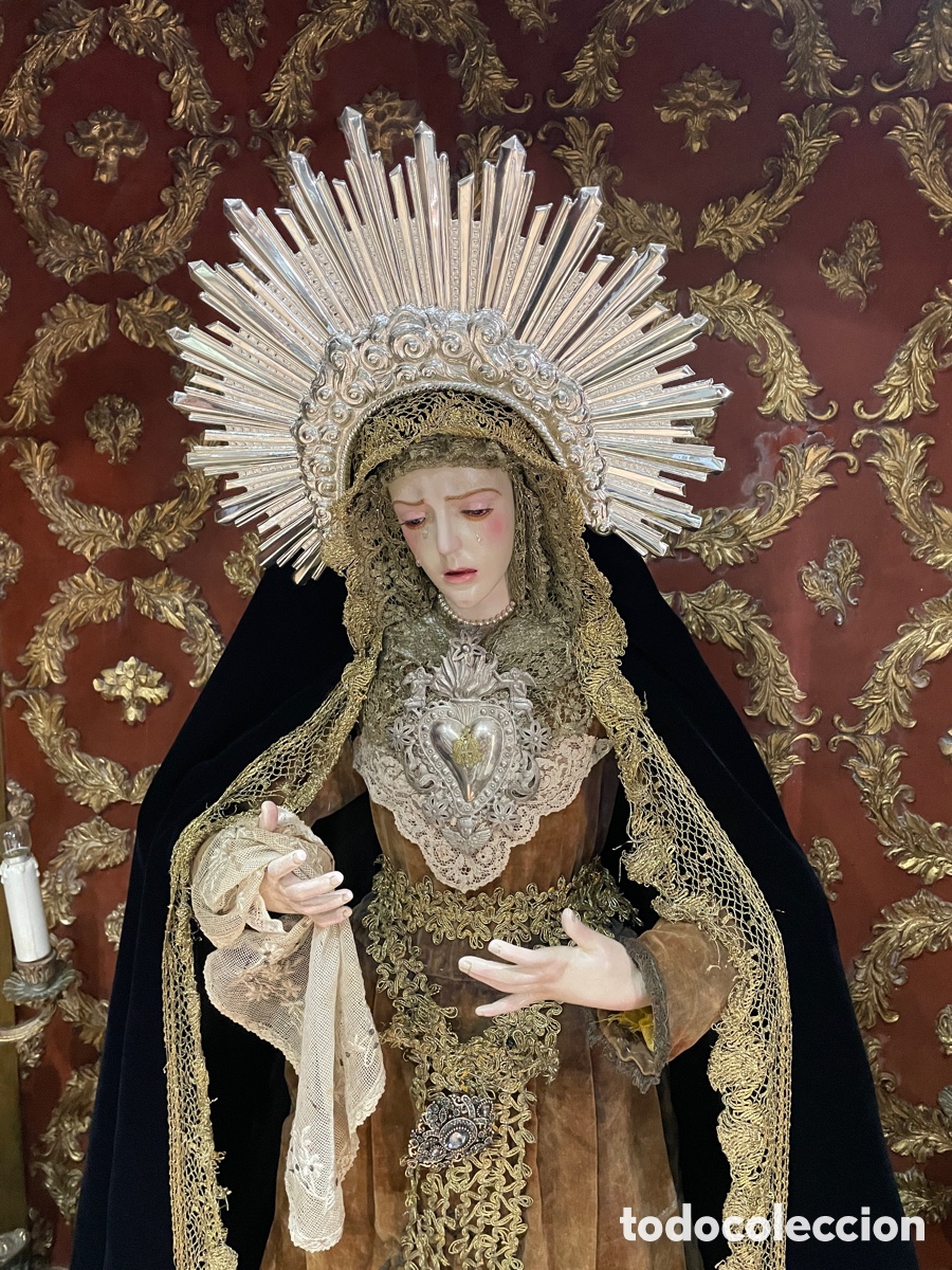 Antig&uuml;edades: virgen dolorosa de candelero - Foto 1