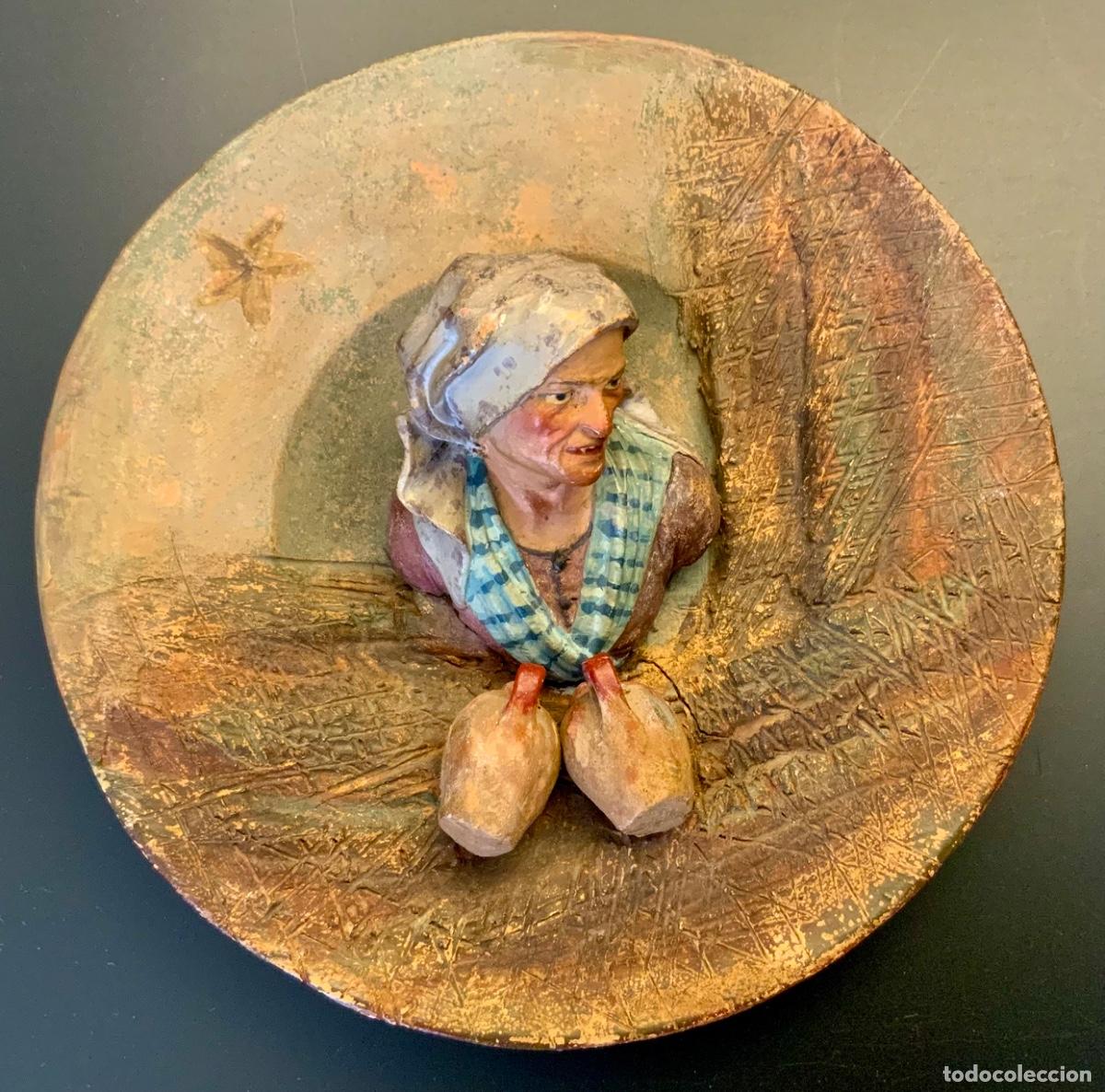 Antig&uuml;edades: PLATO TERRACOTA FRANC&Eacute;S DE CAR&Aacute;CTER (s.XIX) - Foto 1
