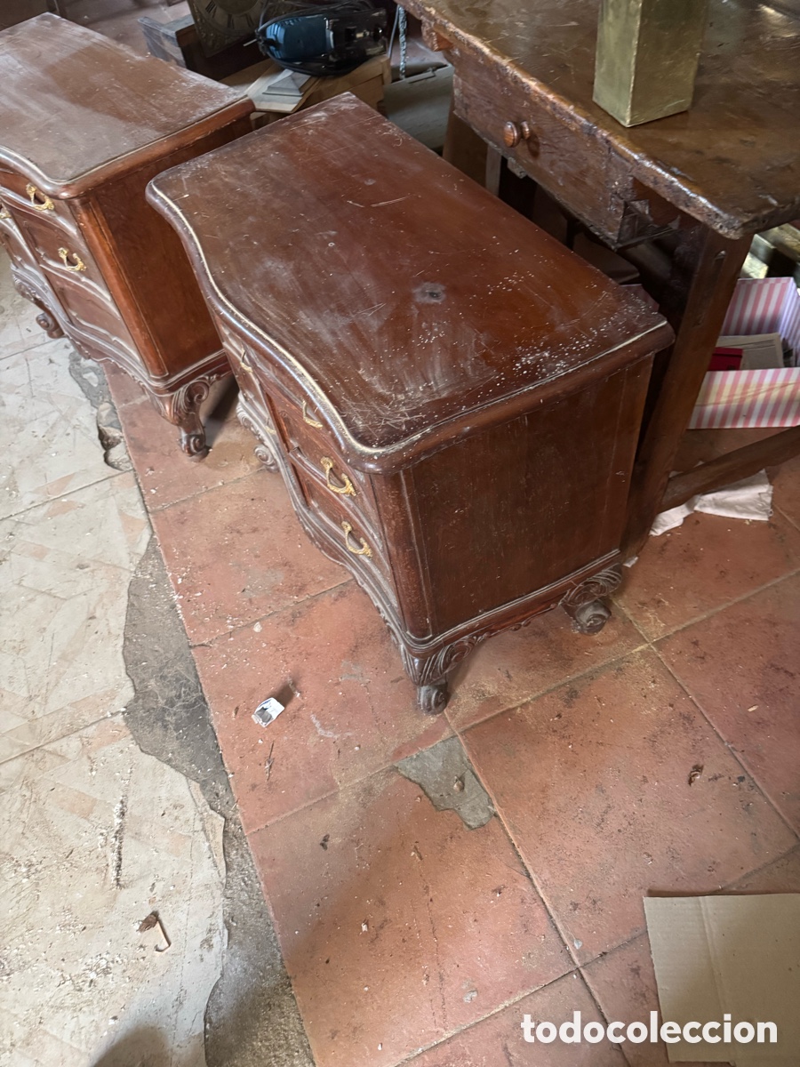 Antig&uuml;edades: Juego de dos mesillas en caoba - Foto 4