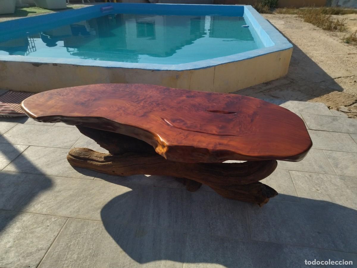 Antig&uuml;edades: Mesa de centro de madera de secuoya. Maciza. - Foto 2