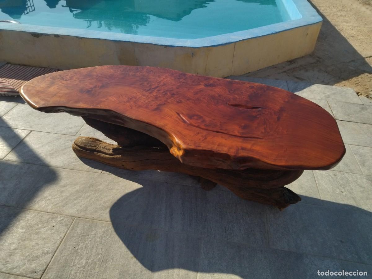 Antig&uuml;edades: Mesa de centro de madera de secuoya. Maciza. - Foto 3
