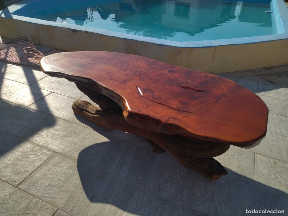 Antig&uuml;edades: Mesa de centro de madera de secuoya. Maciza. - Foto 4