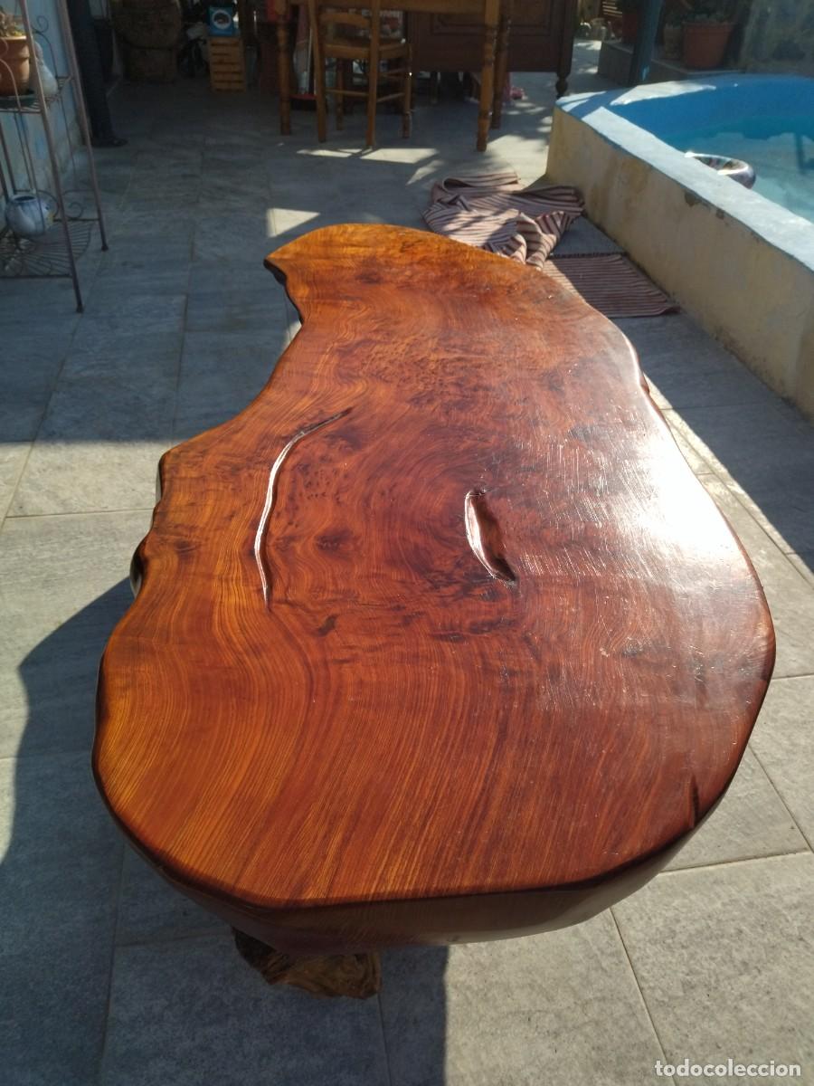 Antig&uuml;edades: Mesa de centro de madera de secuoya. Maciza. - Foto 6