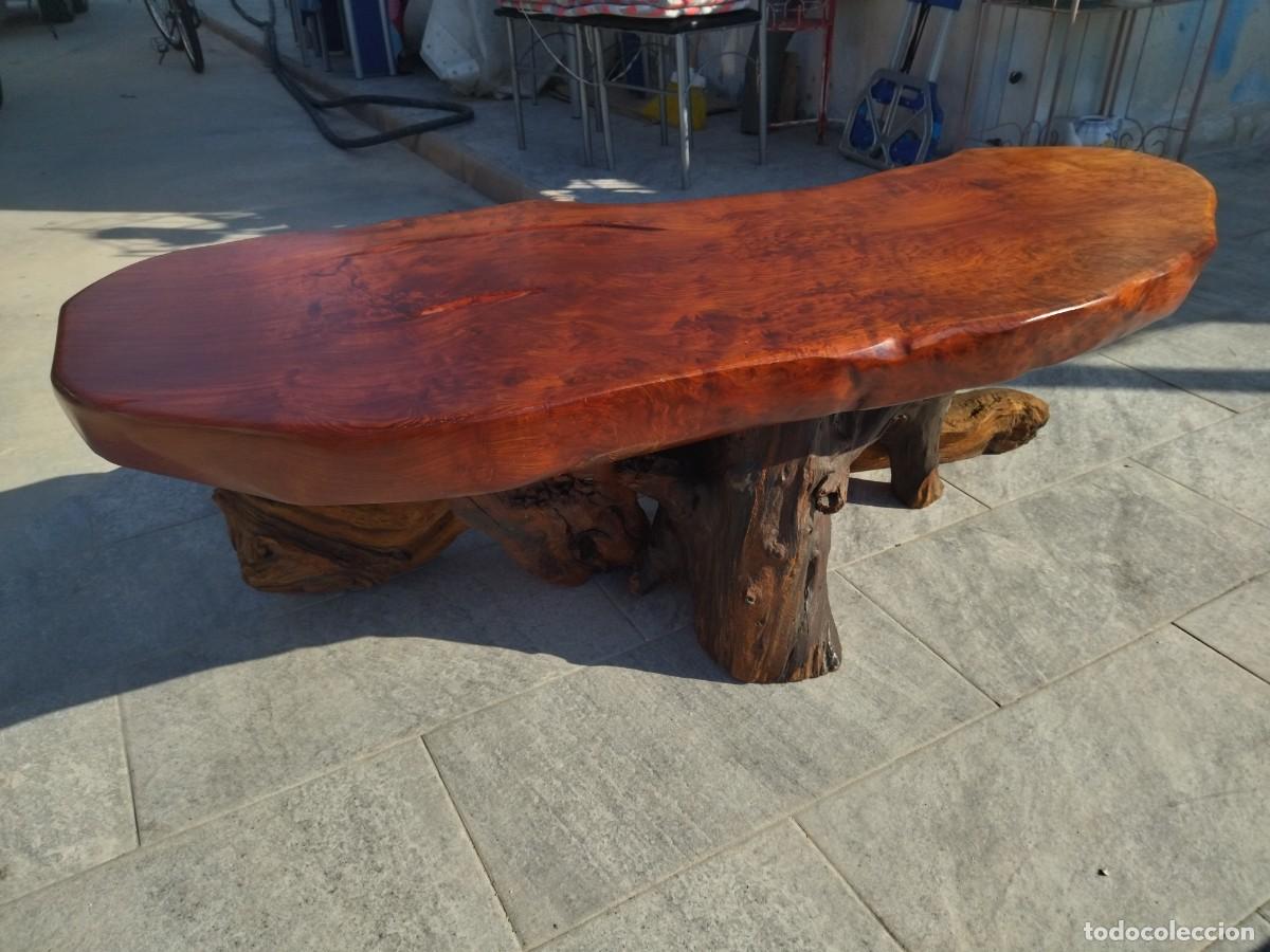 Antig&uuml;edades: Mesa de centro de madera de secuoya. Maciza. - Foto 9