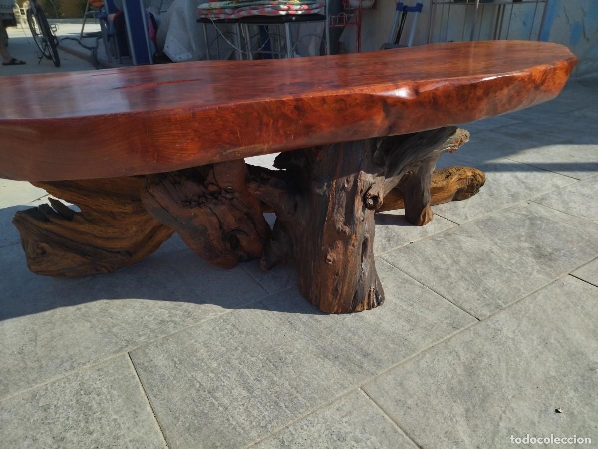 Antig&uuml;edades: Mesa de centro de madera de secuoya. Maciza. - Foto 10