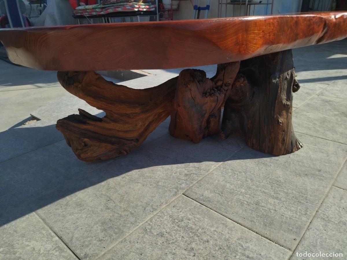 Antig&uuml;edades: Mesa de centro de madera de secuoya. Maciza. - Foto 11