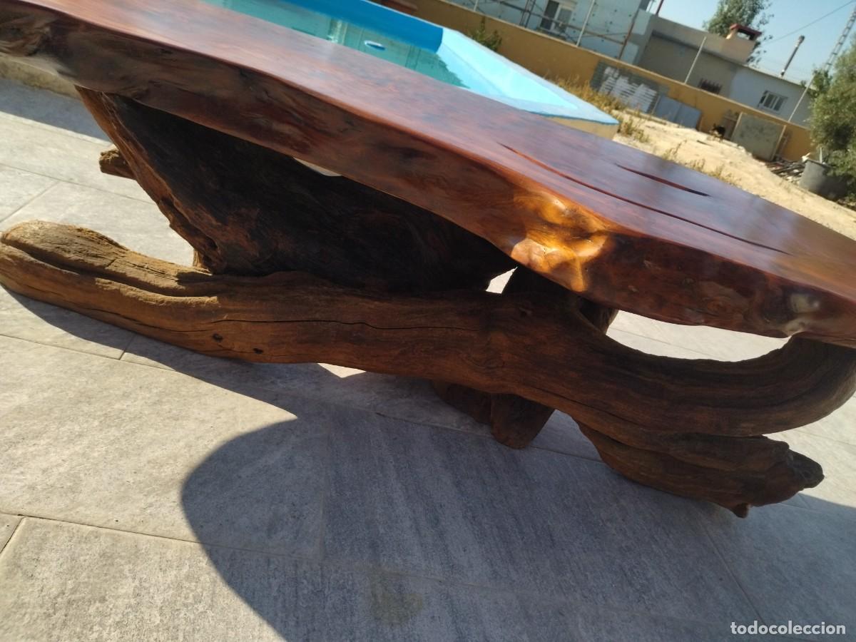 Antig&uuml;edades: Mesa de centro de madera de secuoya. Maciza. - Foto 15