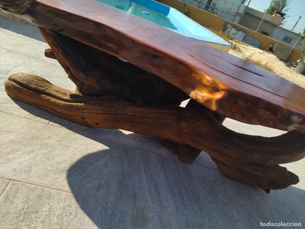 Antig&uuml;edades: Mesa de centro de madera de secuoya. Maciza. - Foto 16
