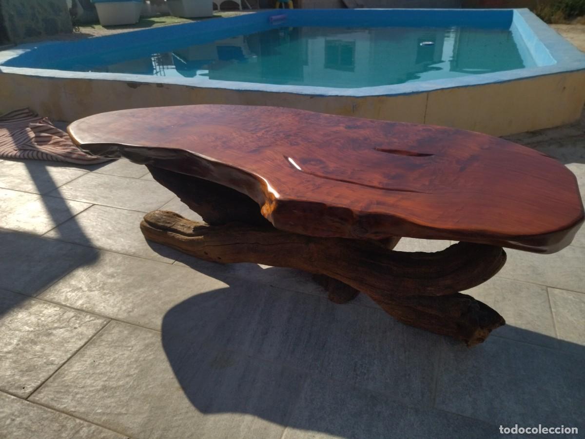 Antig&uuml;edades: Mesa de centro de madera de secuoya. Maciza. - Foto 21