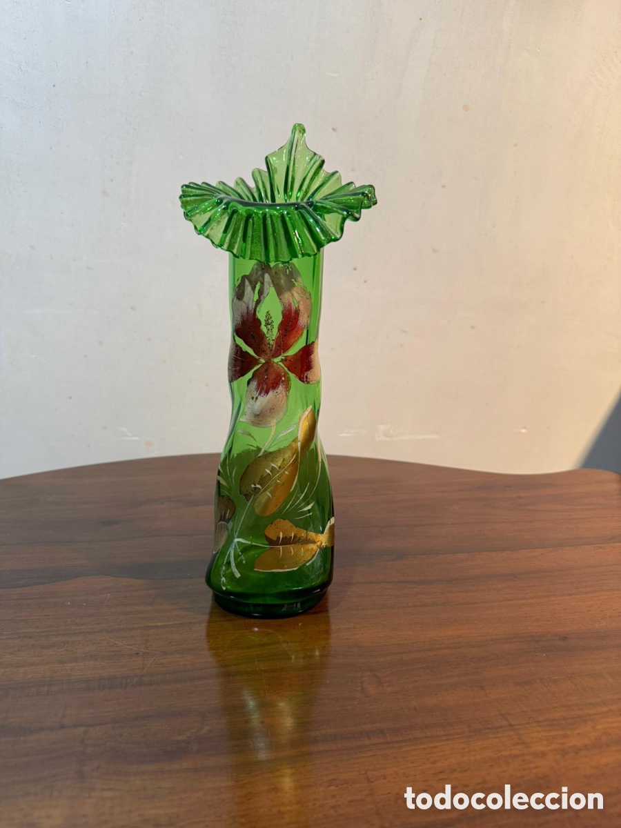 Antig&uuml;edades: Violetero Cristal Isabelino - Foto 1