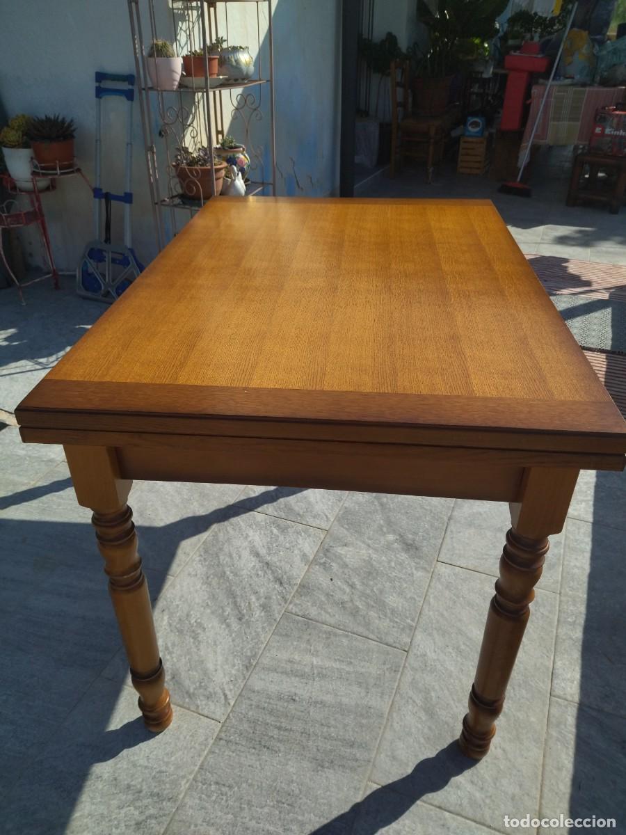 Antig&uuml;edades: Bonita mesa rectangular extensible de roble, maciza. - Foto 2