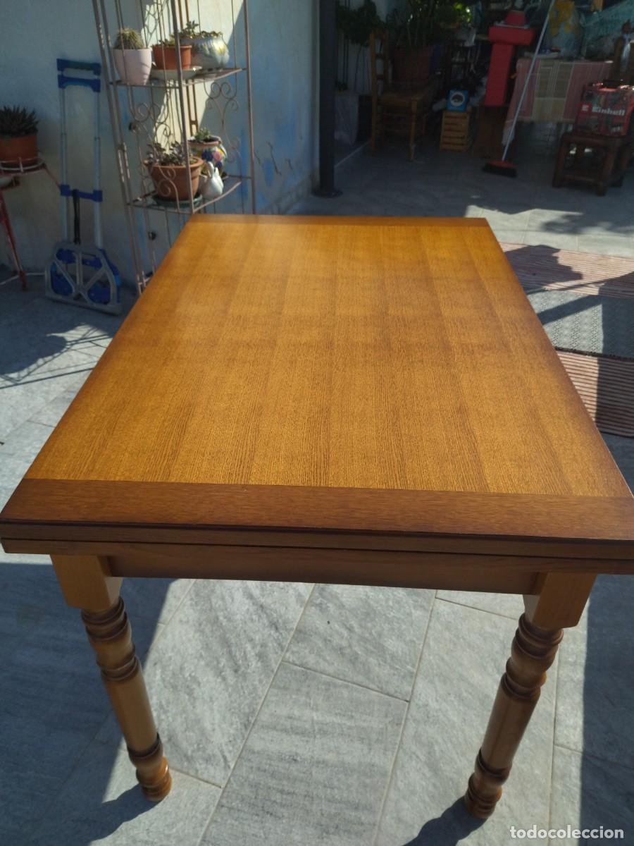 Antig&uuml;edades: Bonita mesa rectangular extensible de roble, maciza. - Foto 3