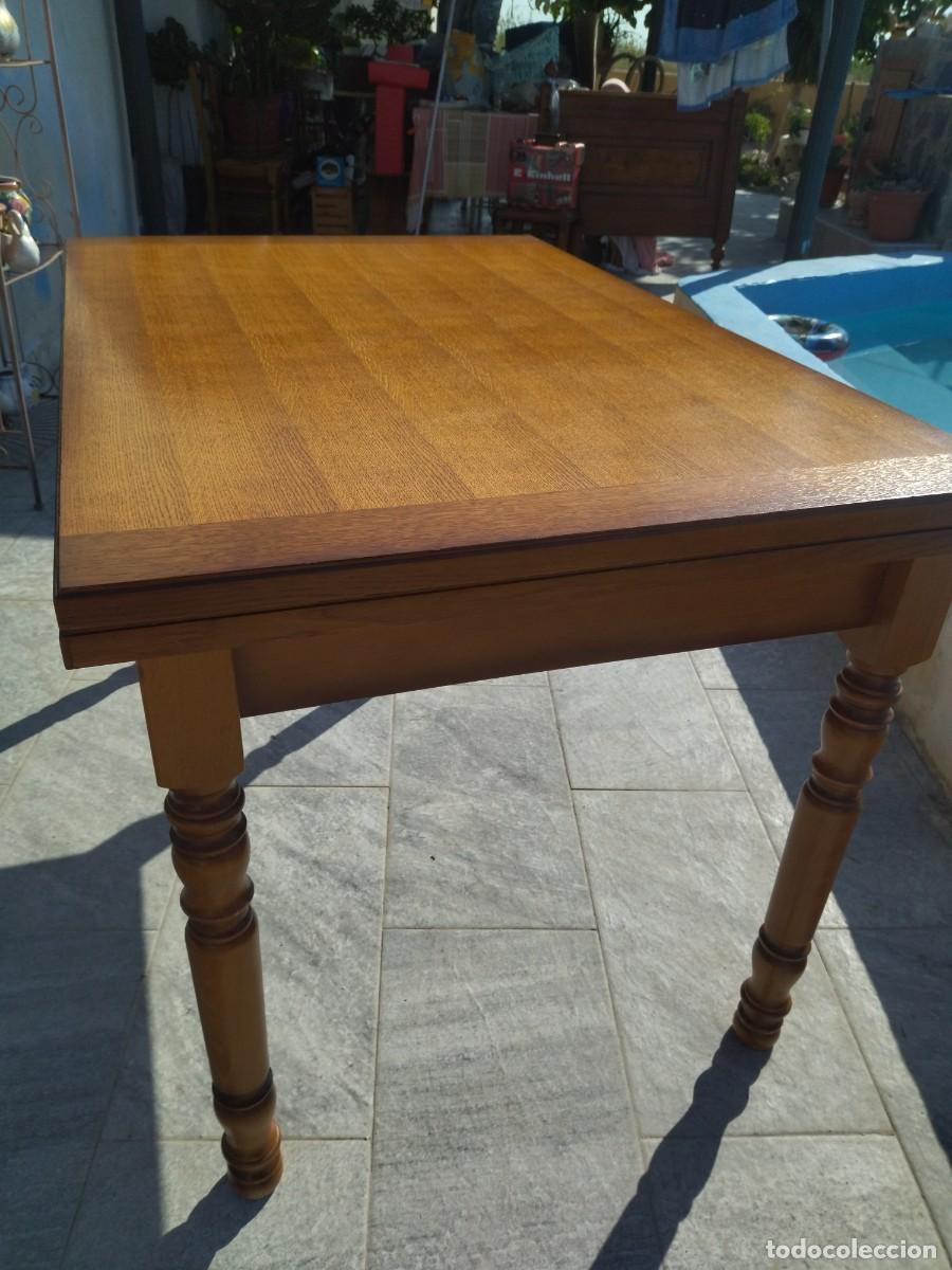 Antig&uuml;edades: Bonita mesa rectangular extensible de roble, maciza. - Foto 5