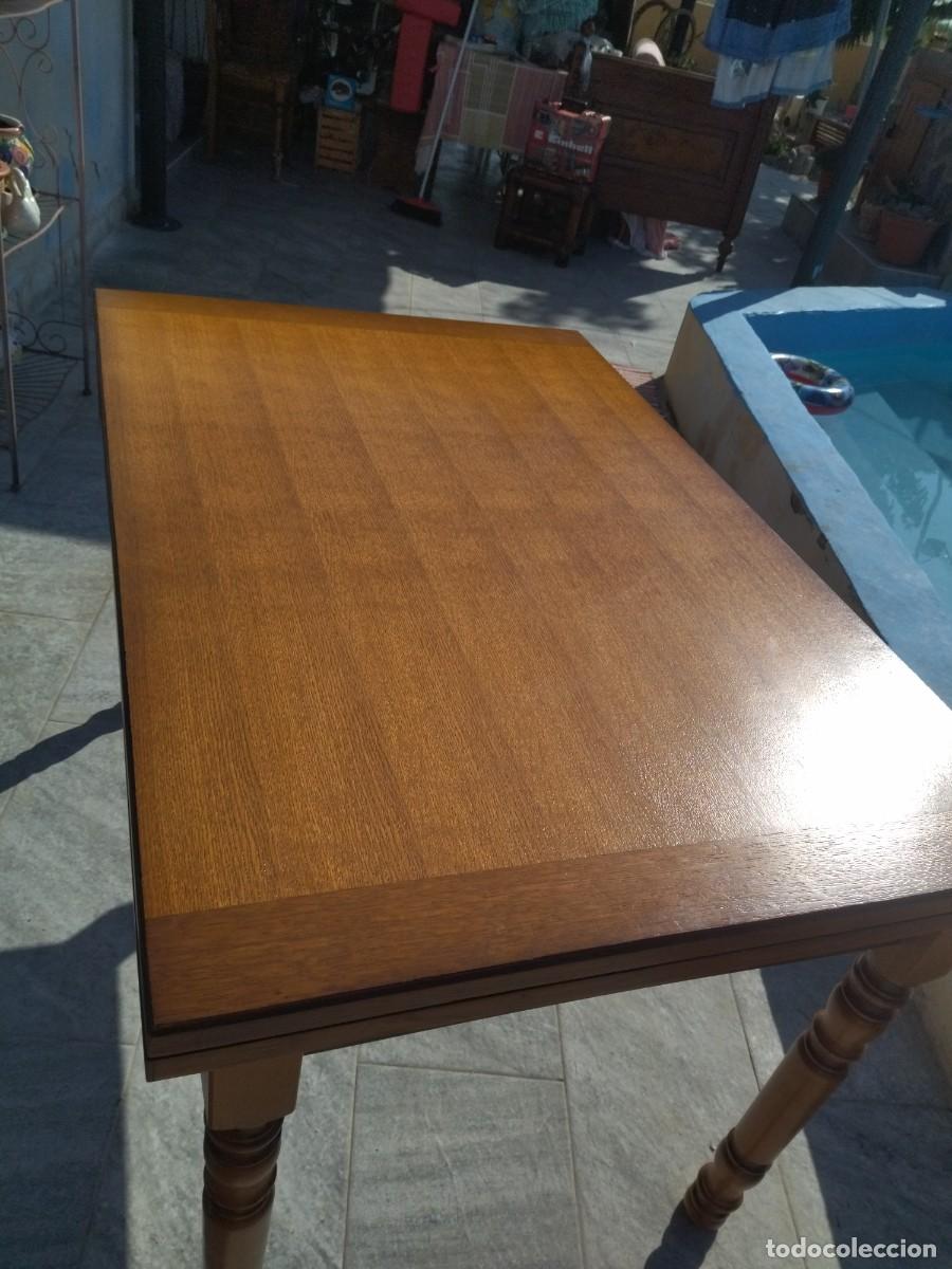 Antig&uuml;edades: Bonita mesa rectangular extensible de roble, maciza. - Foto 6