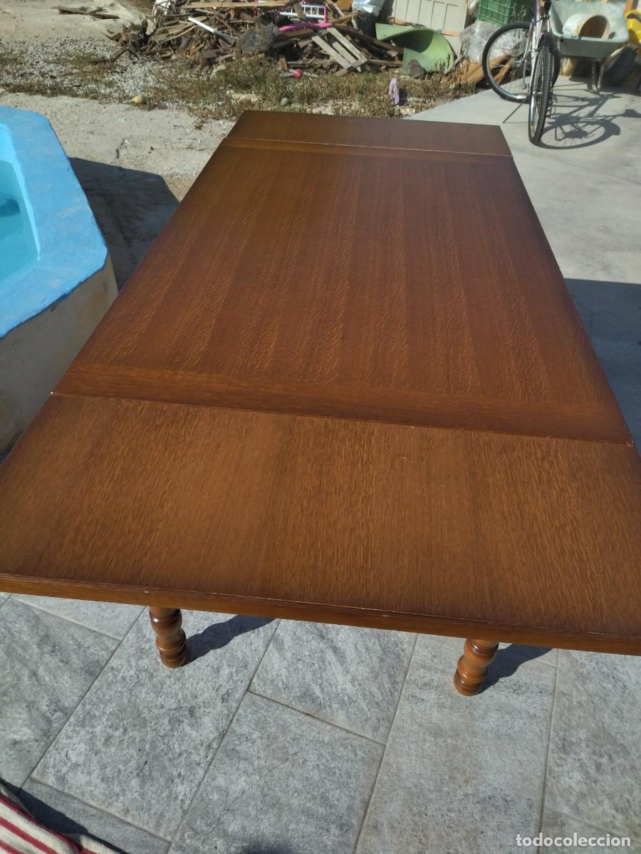 Antig&uuml;edades: Bonita mesa rectangular extensible de roble, maciza. - Foto 8