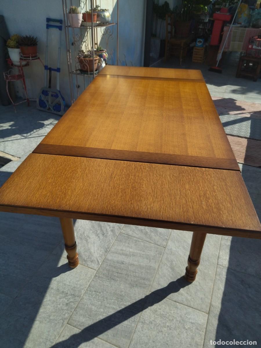 Antig&uuml;edades: Bonita mesa rectangular extensible de roble, maciza. - Foto 9