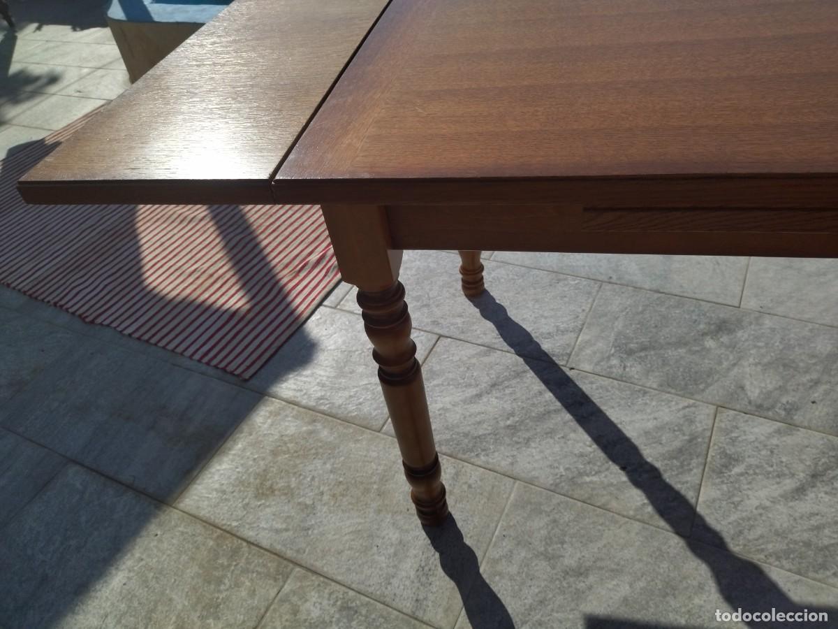 Antig&uuml;edades: Bonita mesa rectangular extensible de roble, maciza. - Foto 12