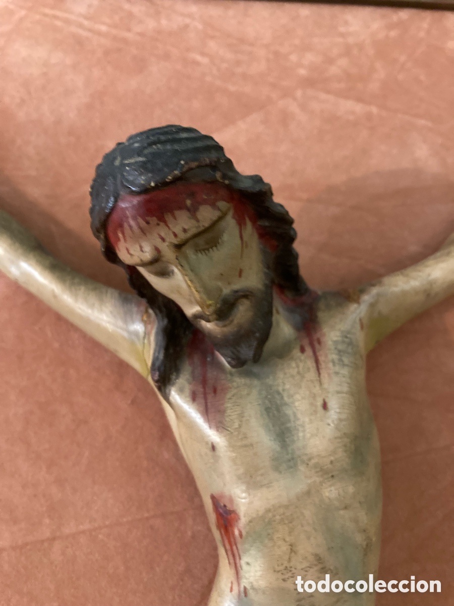 Antig&uuml;edades: Cristo talla madera SXVIII - Foto 3