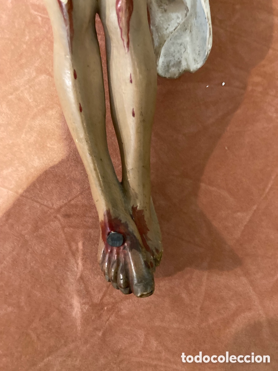 Antig&uuml;edades: Cristo talla madera SXVIII - Foto 4