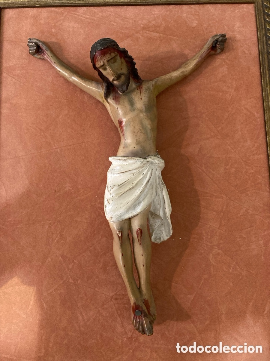Antig&uuml;edades: Cristo talla madera SXVIII - Foto 1