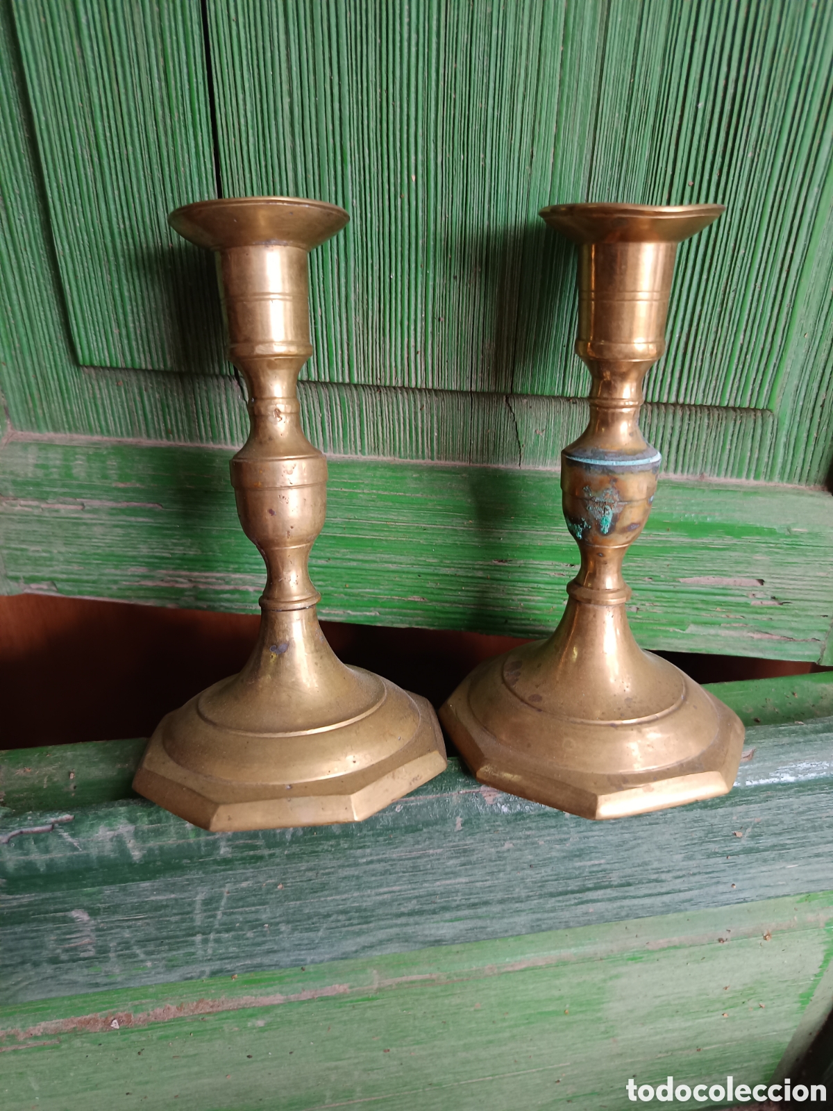 Antig&uuml;edades: Candelabro candelabros de bronce antiguos - Foto 1