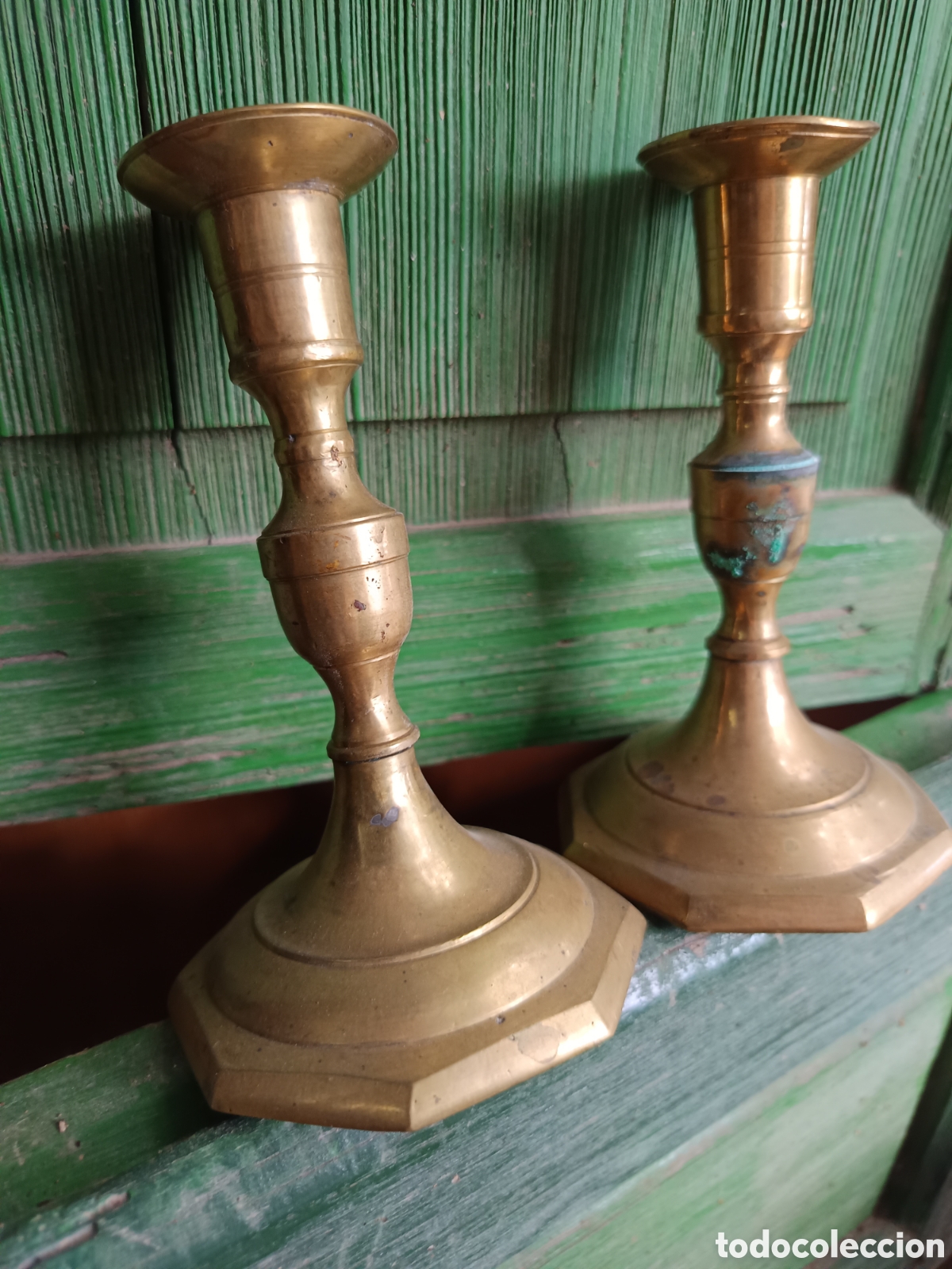 Antig&uuml;edades: Candelabro candelabros de bronce antiguos - Foto 5