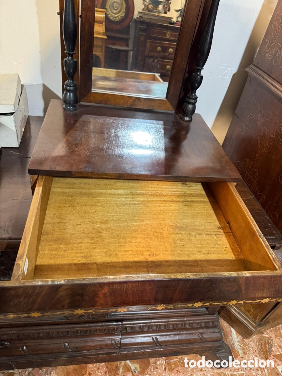 Antig&uuml;edades: Tocador Espejo Isabelino SXVIII - Foto 4