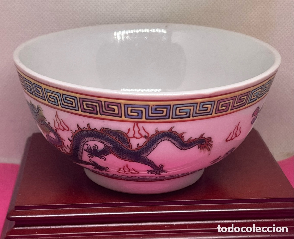 Antig&uuml;edades: CUENCO PORCELANA CHINA CON DRAGON - Foto 5