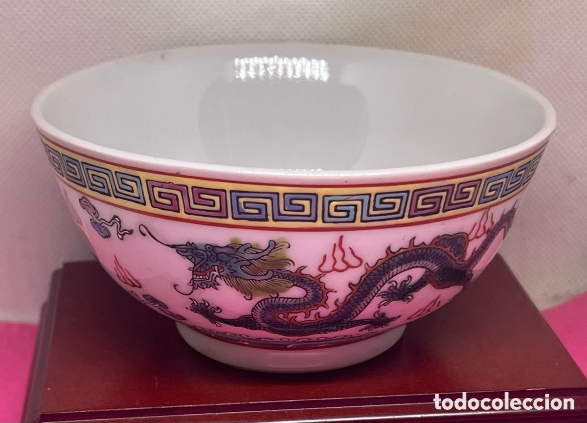 Antig&uuml;edades: CUENCO PORCELANA CHINA CON DRAGON - Foto 6