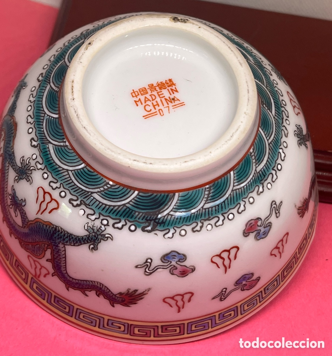 Antig&uuml;edades: CUENCO PORCELANA CHINA CON DRAGON - Foto 7