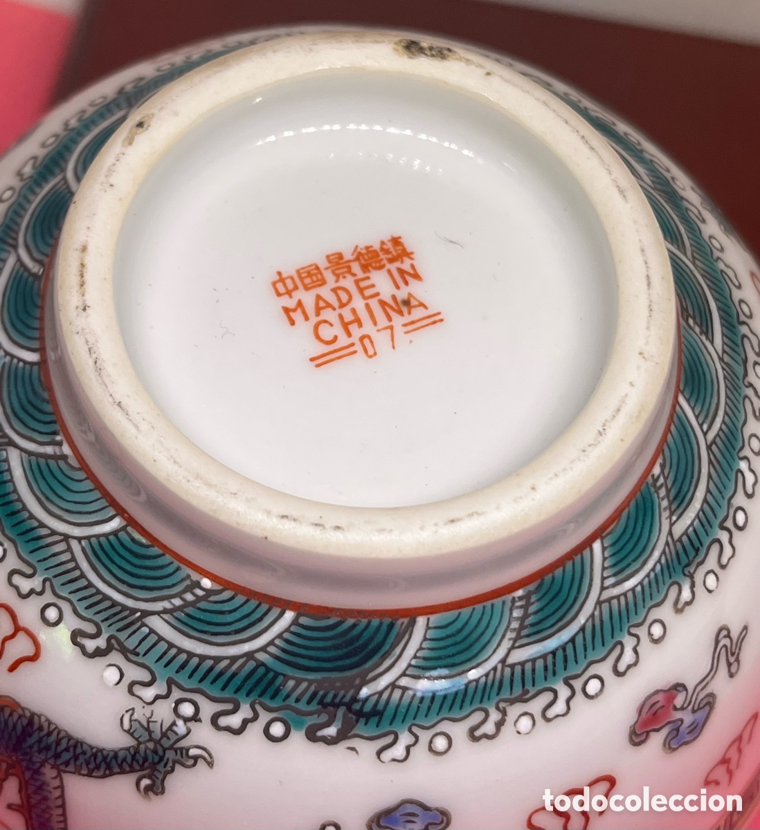 Antig&uuml;edades: CUENCO PORCELANA CHINA CON DRAGON - Foto 8