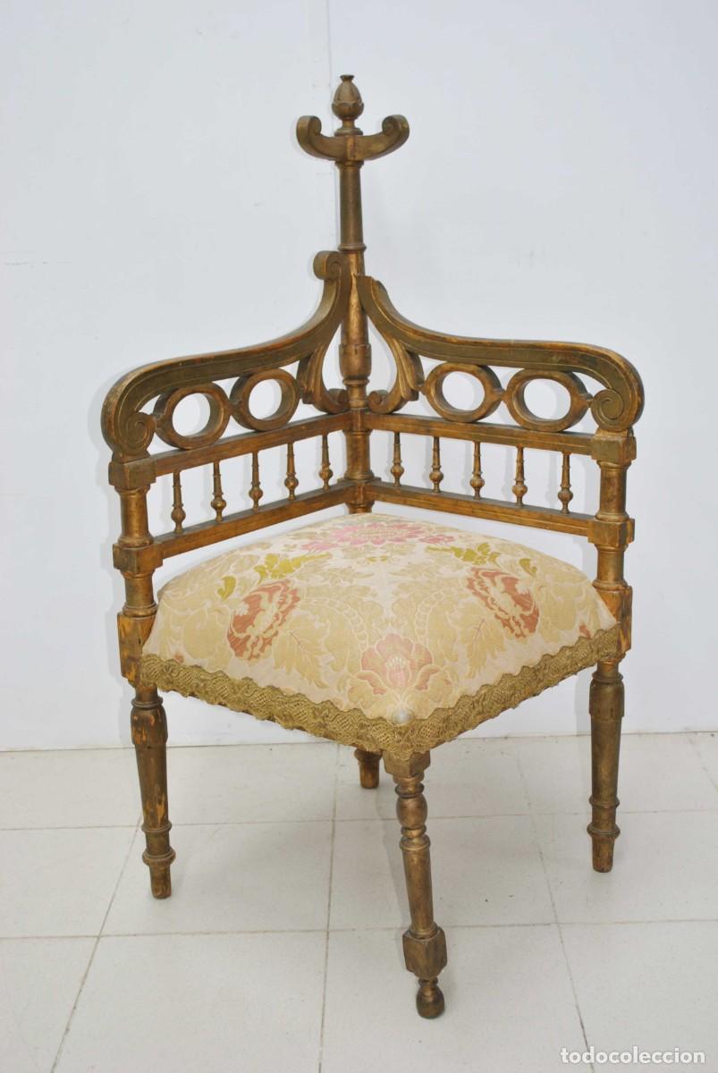 Antig&uuml;edades: SILLA ESQUINERA ESTILO G&Oacute;TICO - Foto 1