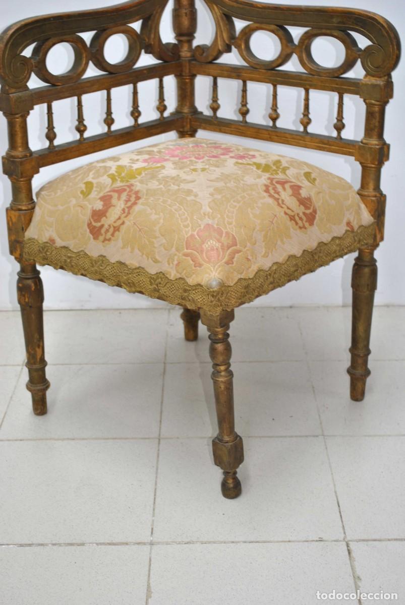Antig&uuml;edades: SILLA ESQUINERA ESTILO G&Oacute;TICO - Foto 2