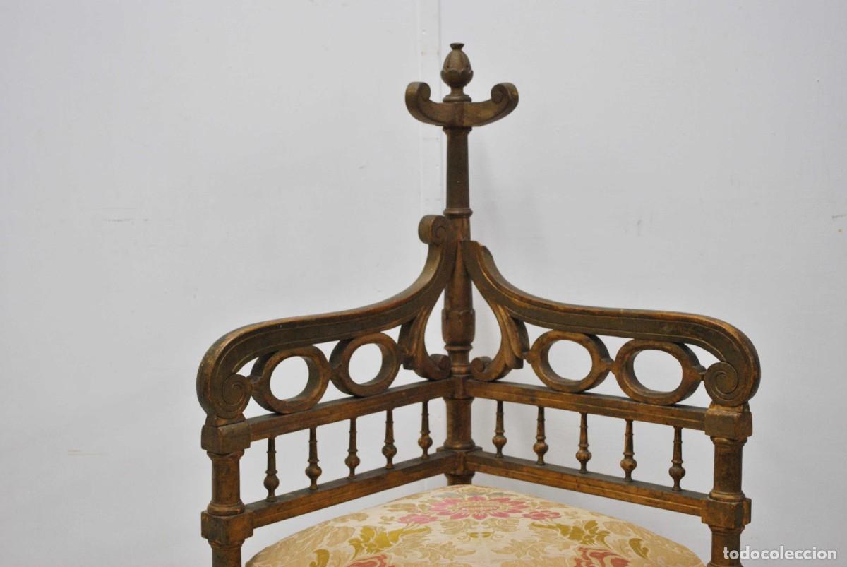 Antig&uuml;edades: SILLA ESQUINERA ESTILO G&Oacute;TICO - Foto 3