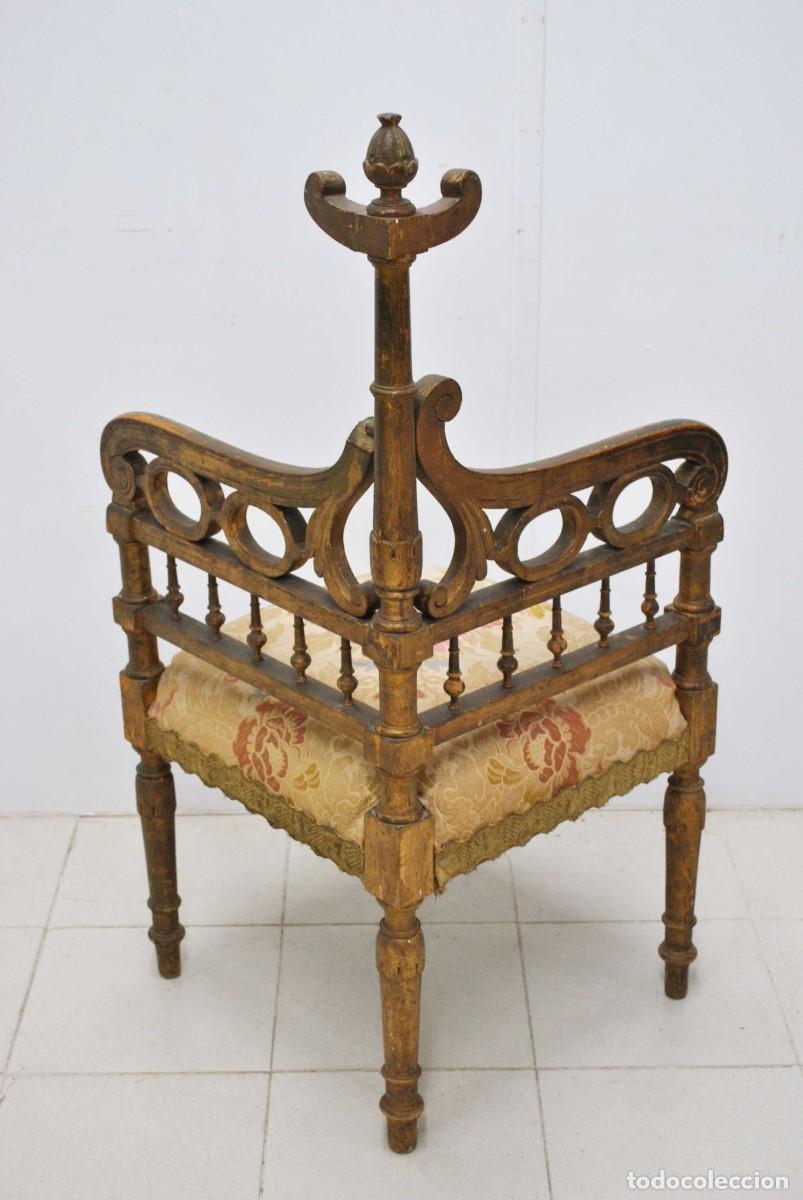 Antig&uuml;edades: SILLA ESQUINERA ESTILO G&Oacute;TICO - Foto 8