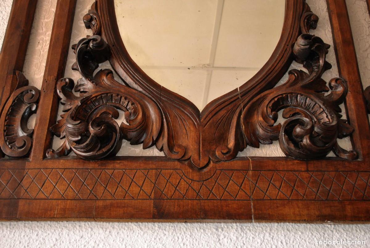 Antig&uuml;edades: ESPEJO ANTIGUO PERCHERO DE PARED - Foto 6