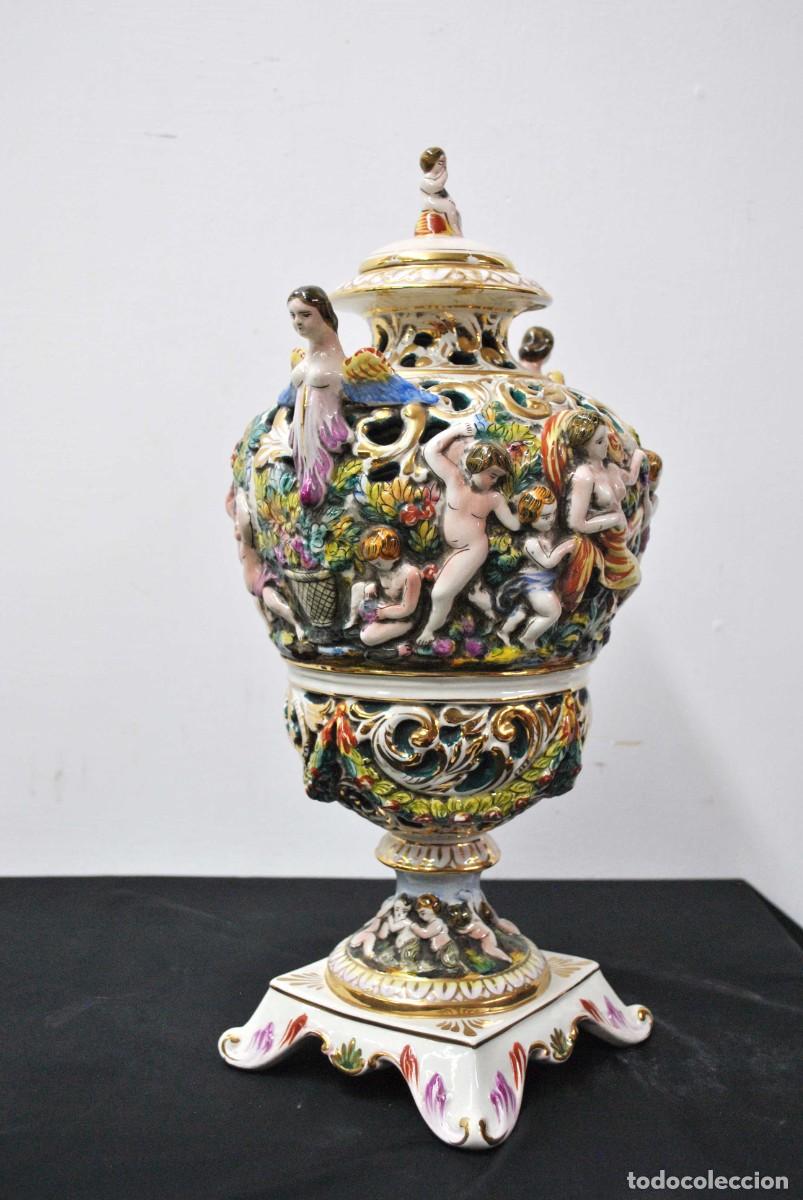 Antig&uuml;edades: GRAN JARR&Oacute;N CAPODIMONTE - Foto 5