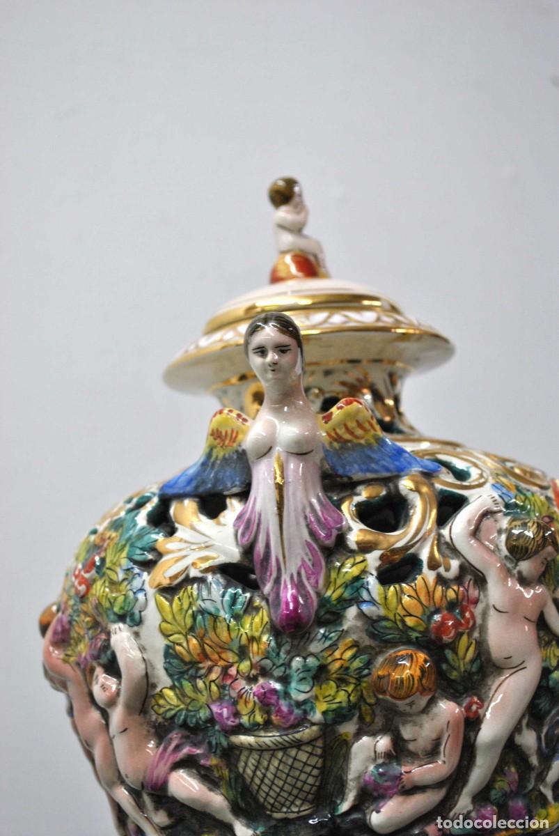 Antig&uuml;edades: GRAN JARR&Oacute;N CAPODIMONTE - Foto 6