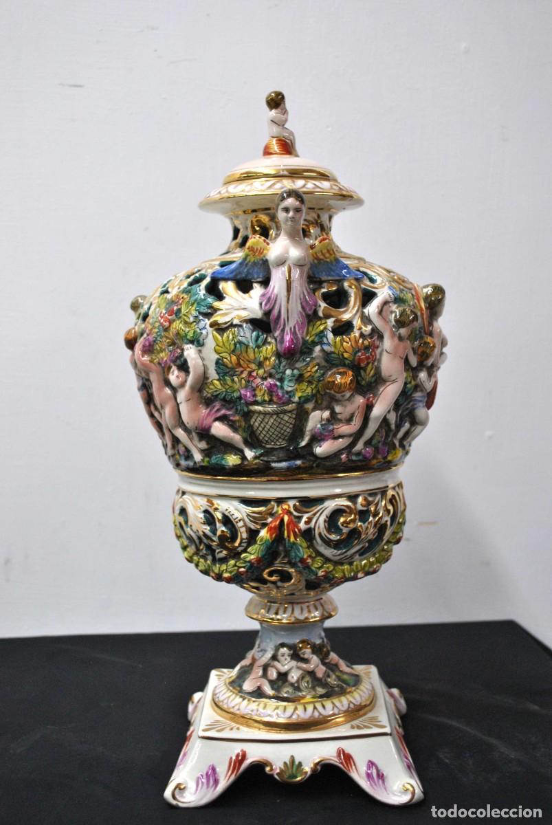Antig&uuml;edades: GRAN JARR&Oacute;N CAPODIMONTE - Foto 7
