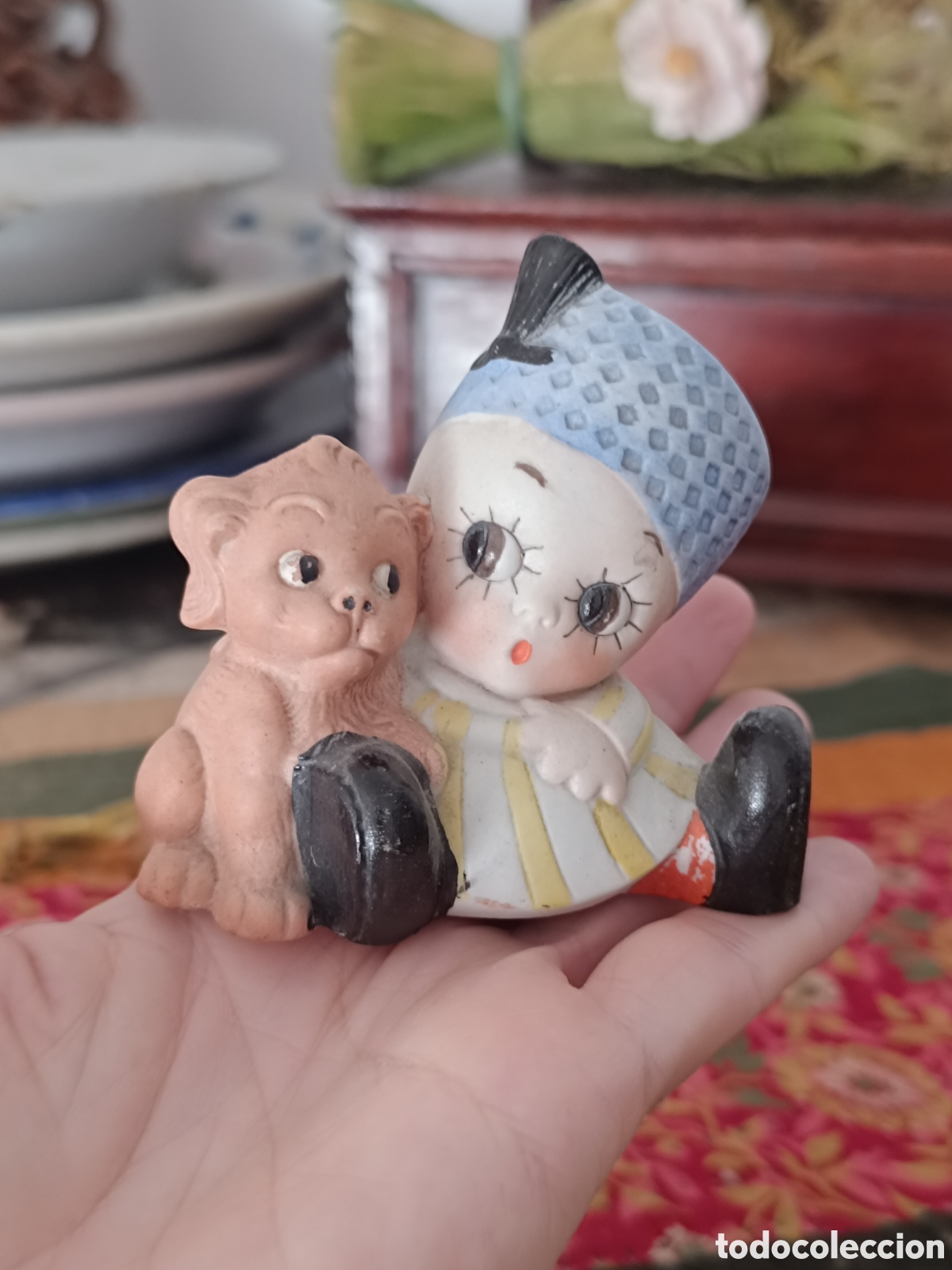 Antig&uuml;edades: Palillero antiguo biscuit - Foto 1