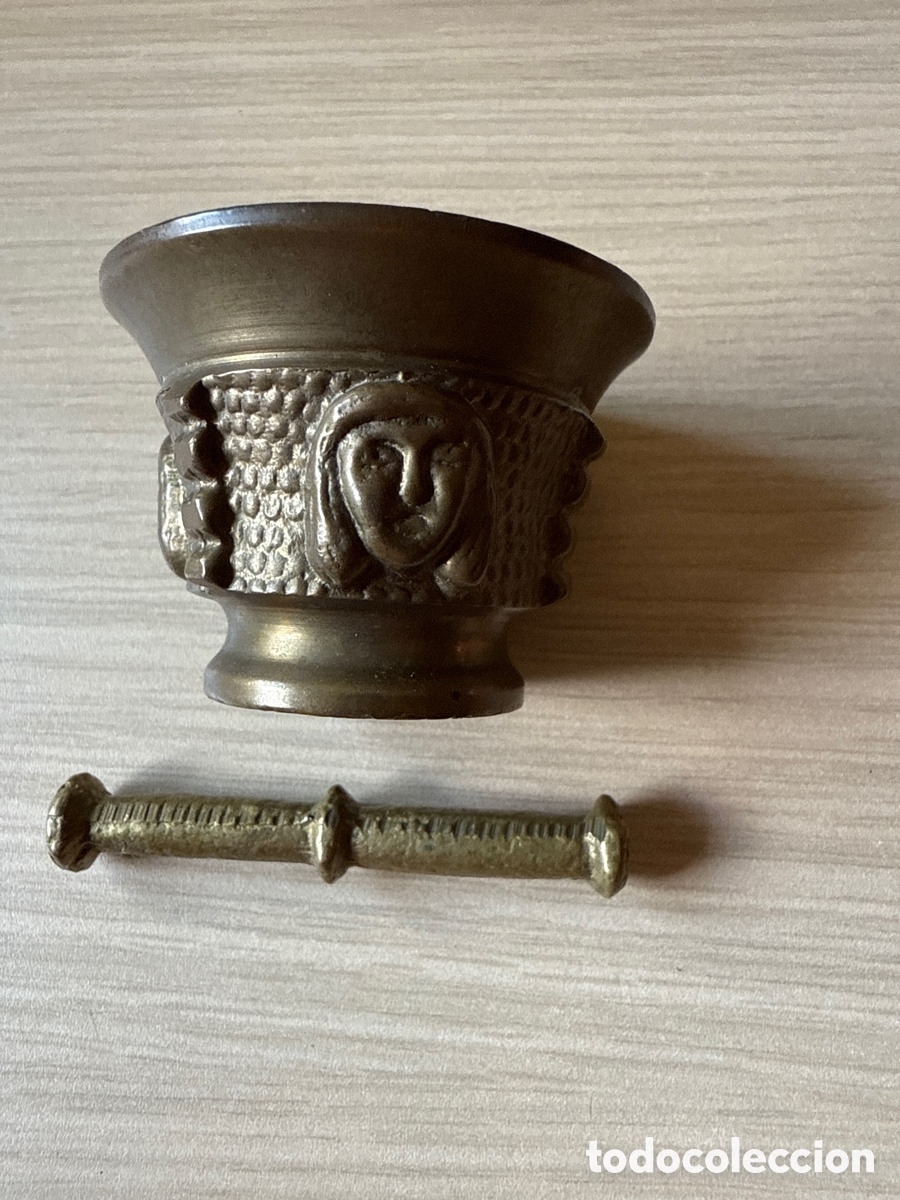 Antig&uuml;edades: Almirez de Bronce en muy buen estado . - Foto 3