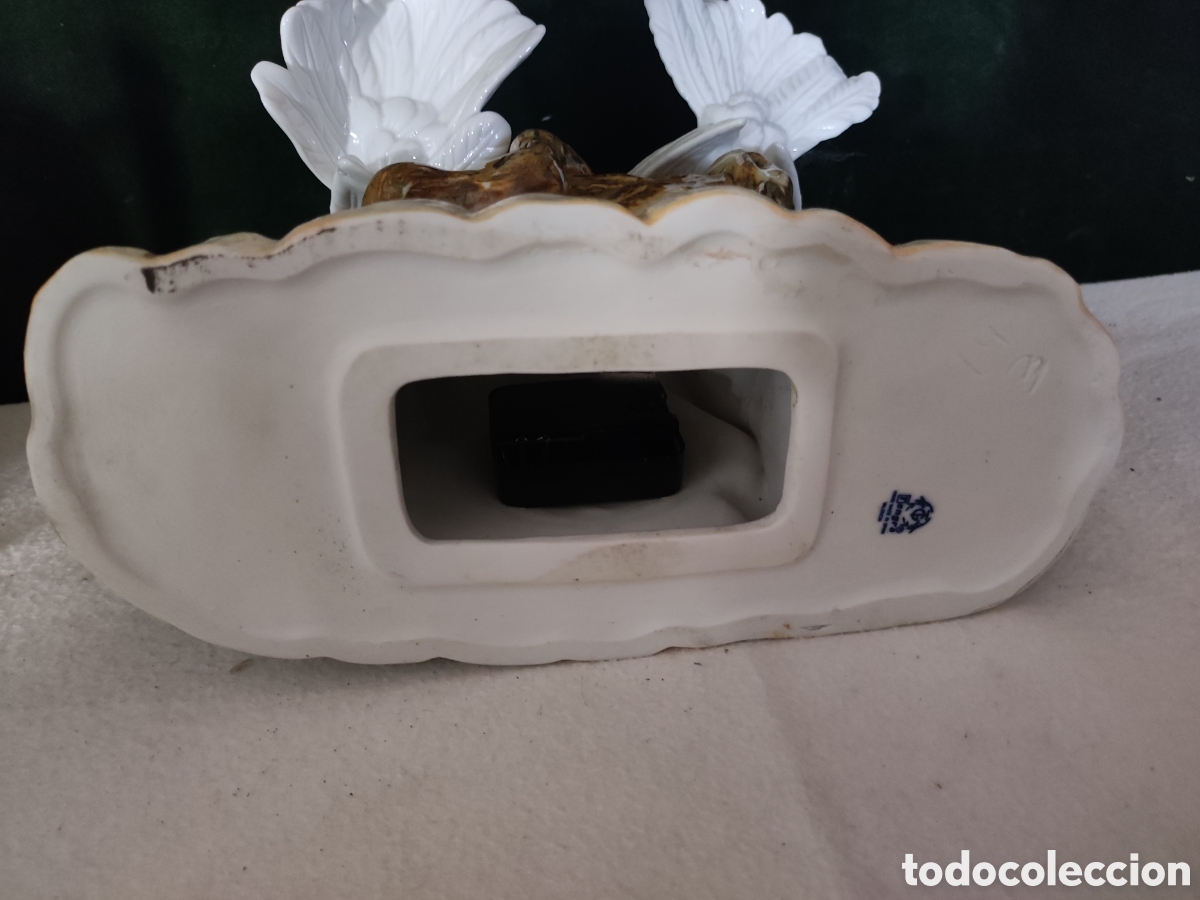 Antig&uuml;edades: Reloj de porcelana marca tengra - Foto 8
