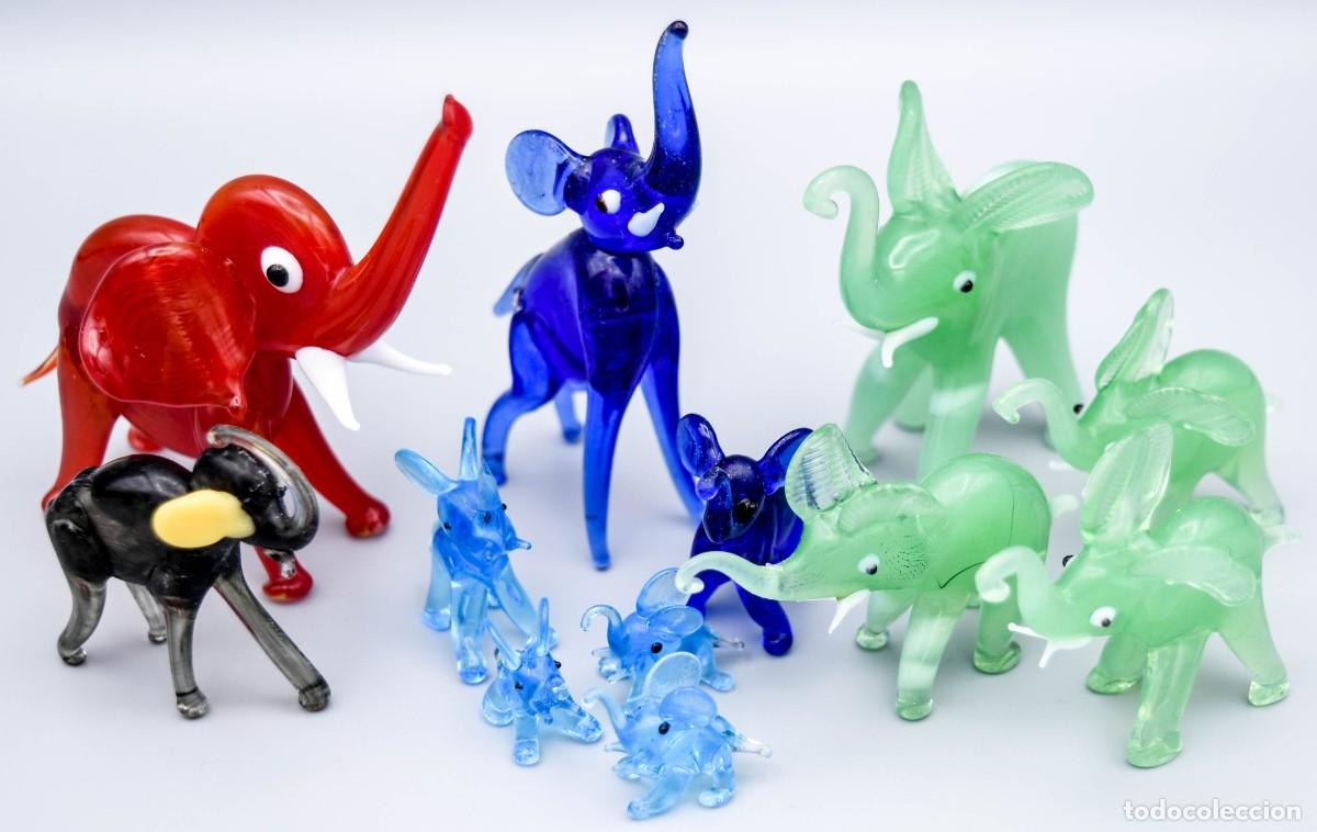 Antig&uuml;edades: Elefantes de cristal de Murano (12) - Foto 3