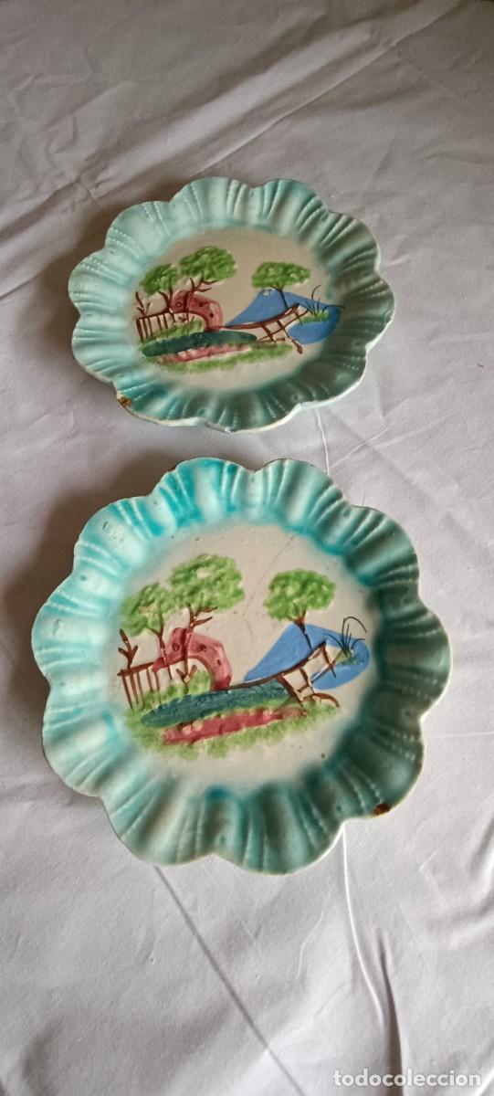 Antig&uuml;edades: Pareja de platos antiguos - Foto 2