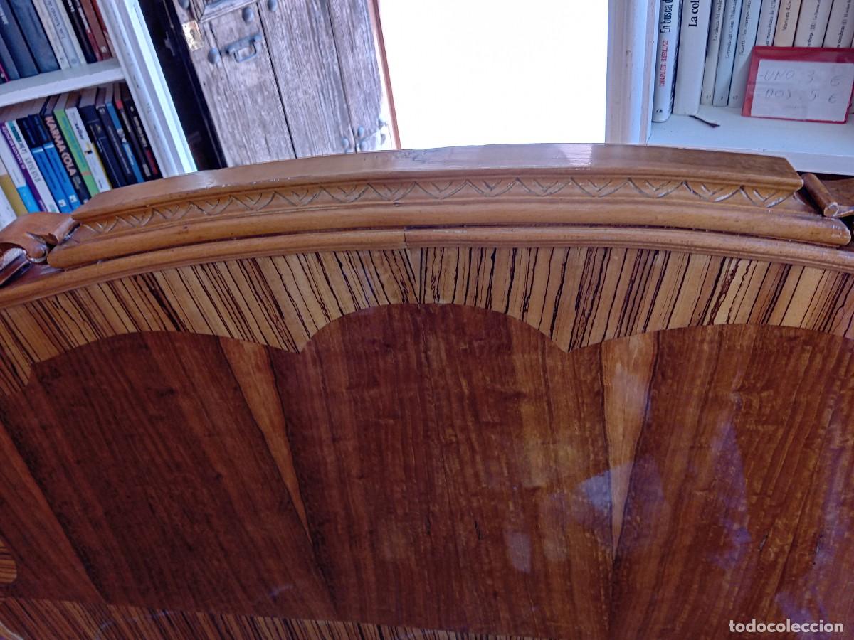 Antig&uuml;edades: Cabecero de cama de madera d&eacute;cada de los 50, largo 165 cm . - Foto 3